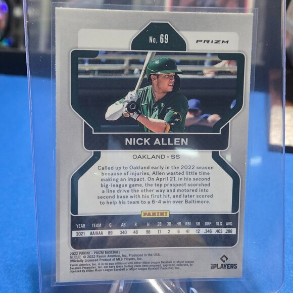 2022 Panini Prizm White Wave Prizm #69 Nick Allen (RC) - Picture 2 of 2